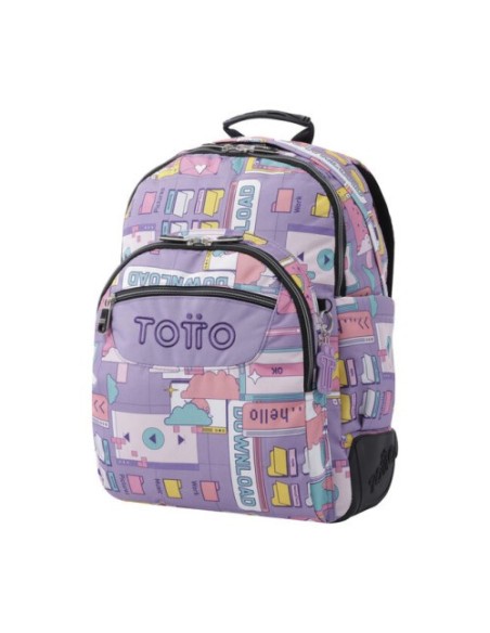 MOCHILA ESCOLAR MORADO CIBER - CRAYOLES TOTTO MA04ECO029-2210N-2QI