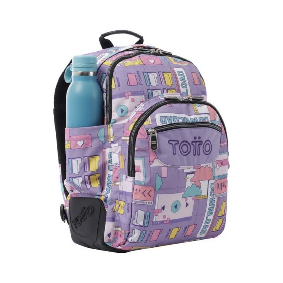 MOCHILA ESCOLAR MORADO CIBER - CRAYOLES TOTTO MA04ECO029-2210N-2QI