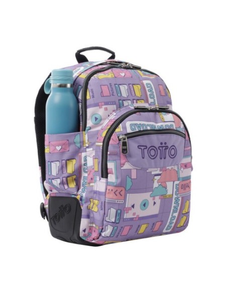 MOCHILA ESCOLAR MORADO CIBER - CRAYOLES TOTTO MA04ECO029-2210N-2QI
