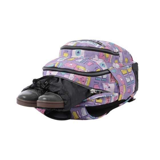 MOCHILA ESCOLAR MORADO CIBER - CRAYOLES TOTTO MA04ECO029-2210N-2QI