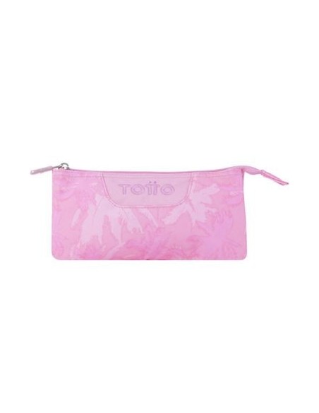 ESTUCHE ESCOLAR TRES COMPARTIMENTOS PALMERAS ROSAS - TABLERO TOTTO AC52ECO012-2210Z-8IE