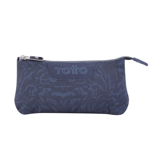 ESTUCHE ESCOLAR TRES COMPARTIMENTOS AZUL Y NEGRO GEOMETRIC - TABLERO TOTTO AC52ECO012-2210Z-3JG