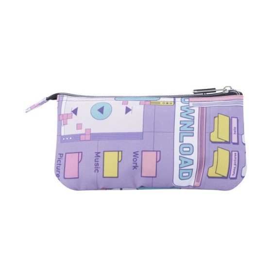 ESTUCHE ESCOLAR TRES COMPARTIMENTOS MORADO CIBER - TABLERO TOTTO AC52ECO012-2210Z-2QI
