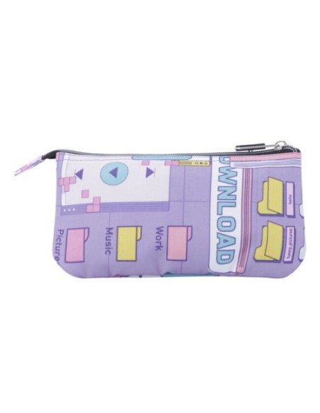 ESTUCHE ESCOLAR TRES COMPARTIMENTOS MORADO CIBER - TABLERO TOTTO AC52ECO012-2210Z-2QI