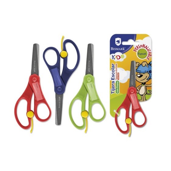 TIJERA ESCOLAR BISMARK KIDS C/NOMBRE Y FRENO 5´´ BISMARK 329530