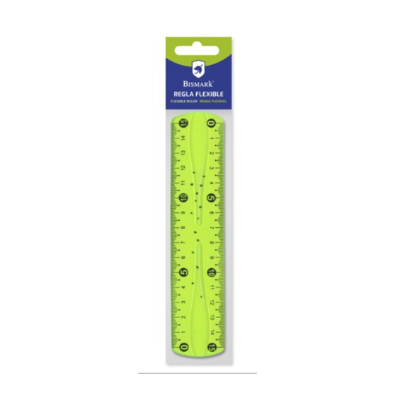 REGLA PVC FLEXIBLE 15 CM BISMARK 324737