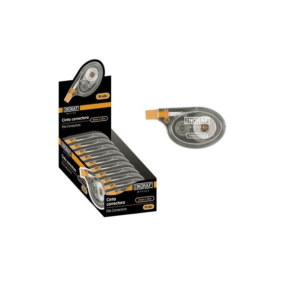 CINTA CORRECTORA LATERAL 12 M INGRAF OFFICE 330645 (x10 unidades)