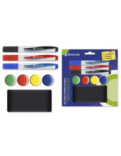 SET 3 ROTULADORES PIZARRA+4 IMANES+BORRADOR BISMARK 329311
