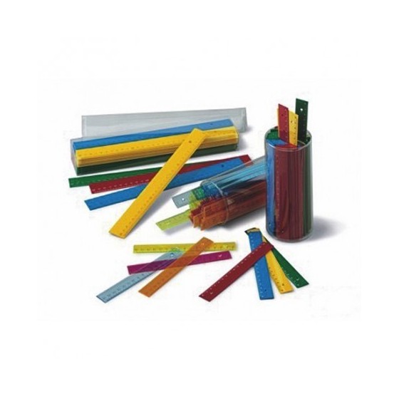 BOTE 100 REGLAS 16 CM. COLORES TRANSPARENTES SURTIDOS FAIBO 816-19