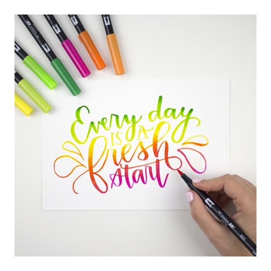 ROTULADOR DOBLE PUNTA PINCEL DUAL BRUSH-620 - COLOR LILAC. TOMBOW ABT-620