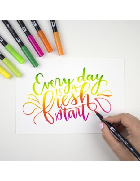 ROTULADOR DOBLE PUNTA PINCEL DUAL BRUSH-620 - COLOR LILAC. TOMBOW ABT-620