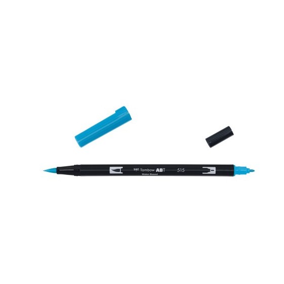 ROTULADOR DOBLE PUNTA PINCEL DUAL BRUSH-515 - COLOR LIGHT BLUE. TOMBOW ABT-515