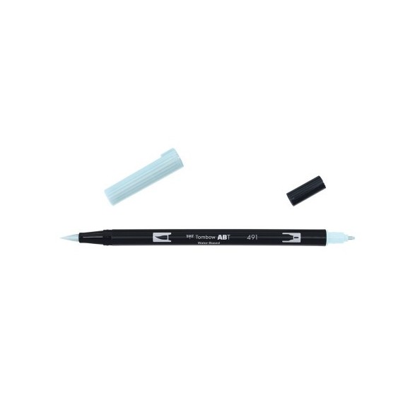 ROTULADOR DOBLE PUNTA PINCEL DUAL BRUSH-491 - COLOR GLACIER BLUE. TOMBOW ABT-491