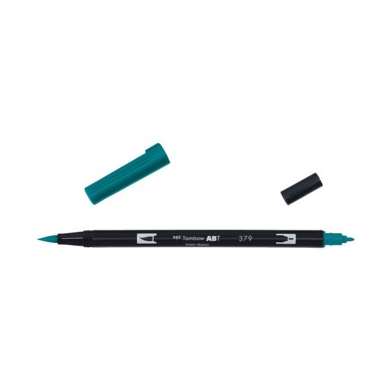 ROTULADOR DOBLE PUNTA PINCEL DUAL BRUSH-379 - COLOR JADE GREEN. TOMBOW ABT-379