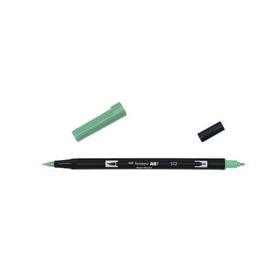 ROTULADOR DOBLE PUNTA PINCEL DUAL BRUSH-312 - COLOR HOLLY GREEN. TOMBOW ABT-312