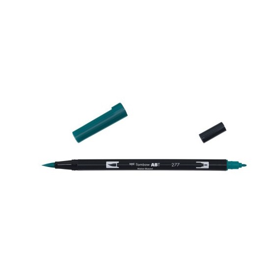 ROTULADOR DOBLE PUNTA PINCEL DUAL BRUSH-277 - COLOR DARK GREEN. TOMBOW ABT-277