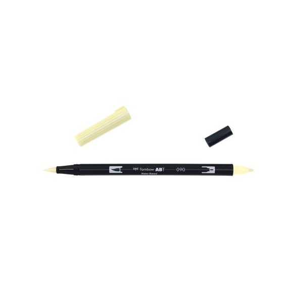 ROTULADOR DOBLE PUNTA PINCEL DUAL BRUSH-090 - COLOR BABY YELLOW. TOMBOW ABT-090