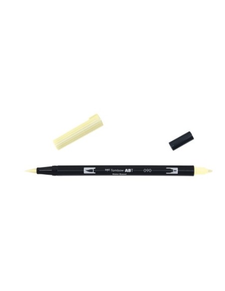 ROTULADOR DOBLE PUNTA PINCEL DUAL BRUSH-090 - COLOR BABY YELLOW. TOMBOW ABT-090