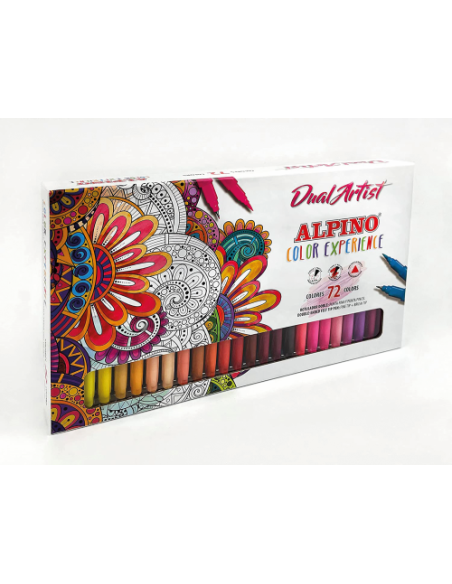 ESTUCHE 72 ROTULADORES DUAL ARTIST COLOR EXPERIENCE ALPINO AR000197