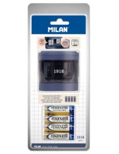 BLÍSTER SACAPUNTAS ELÉCTRICO MAXI-REGULAR (PILAS INCLUIDAS) SERIE 1918, AZUL MARINO MILAN BWM10278B