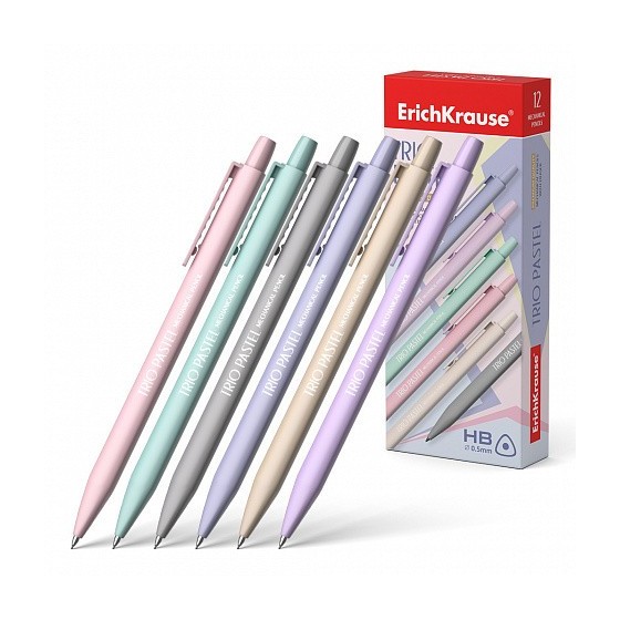 PORTAMINAS TRIO PASTEL 0.5 MM, HB ERICH KRAUSE 56013 (x12 unidades)