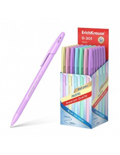 BOLÍGRAFO DE BOLA R-301 PASTEL STICK 0.7, COLOR DE LA TINTA AZUL ERICH KRAUSE 55387 (x50 unidades)