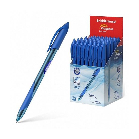 BOLÍGRAFO DE BOLA DOLPHIN 1.2, COLOR DE LA TINTA AZUL ERICH KRAUSE 48188 (x50 unidades)
