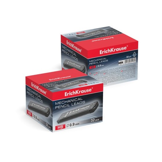 ESTUCHE 20 MINAS PORTAMINAS 0.9 MM, HB ERICH KRAUSE 48144 (x32 unidades)