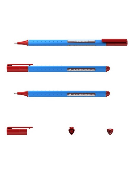 FINELINER LIQUID F-20, COLOR DE LA TINTA: ROJO ERICH KRAUSE 47971 (x12 unidades)
