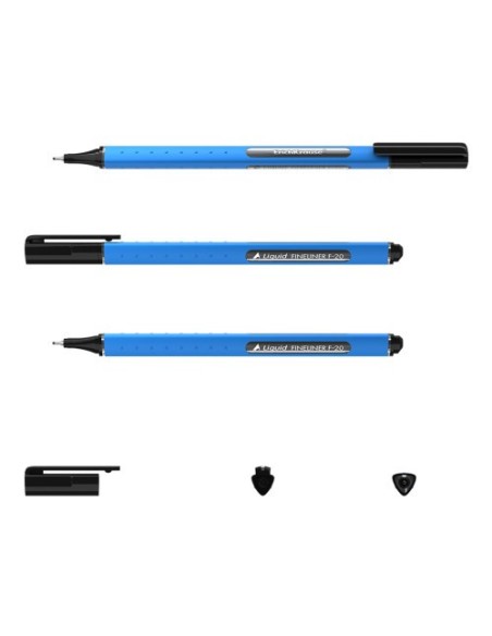 FINELINER LIQUID F-20, COLOR DE LA TINTA: NEGRO ERICH KRAUSE 47970 (x12 unidades)