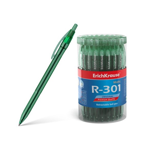 ErichKrause 46767 bolígrafo Verde Bolígrafo de punta retráctil con pulsador 60 pieza(s) (x60 unidades)