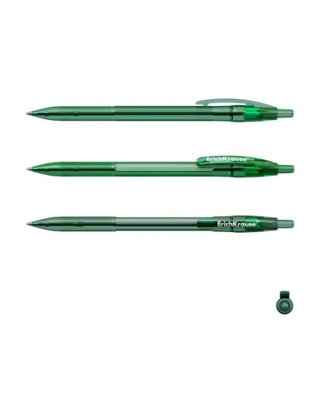 ErichKrause 46767 bolígrafo Verde Bolígrafo de punta retráctil con pulsador 60 pieza(s) (x60 unidades)