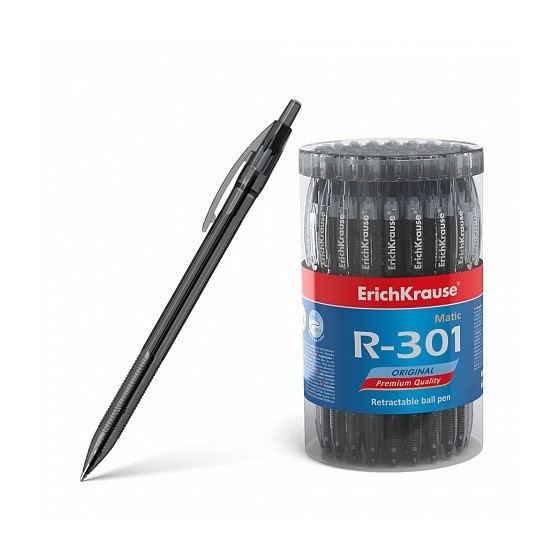 BOLÍGRAFO DE BOLA AUTOMÁTICO R-301 ORIGINAL MATIC 0.7, COLOR DE LA TINTA: NEGRO ERICH KRAUSE 46765 (x60 unidades)