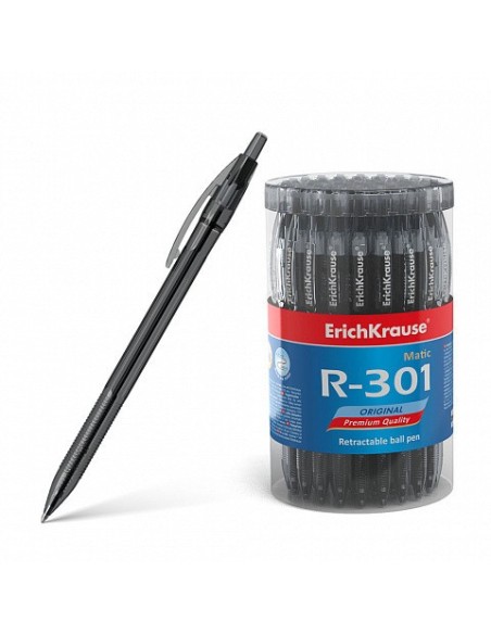 BOLÍGRAFO DE BOLA AUTOMÁTICO R-301 ORIGINAL MATIC 0.7, COLOR DE LA TINTA: NEGRO ERICH KRAUSE 46765 (x60 unidades)