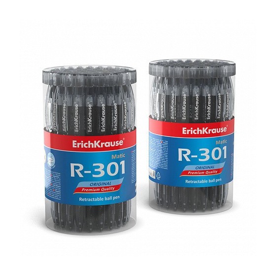 BOLÍGRAFO DE BOLA AUTOMÁTICO R-301 ORIGINAL MATIC 0.7, COLOR DE LA TINTA: NEGRO ERICH KRAUSE 46765 (x60 unidades)