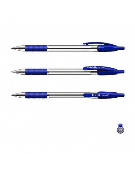 BOLÍGRAFO DE BOLA AUTOMÁTICO R-301 CLASSIC MATIC&GRIP 1.0, COLOR DE LA TINTA AZUL ERICH KRAUSE 46758 (x50 unidades)