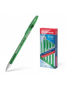 BOLÍGRAFO DE GEL R-301 ORIGINAL GEL 0.5, COLOR DE LA TINTA: VERDE ERICH KRAUSE 45156 (x12 unidades)