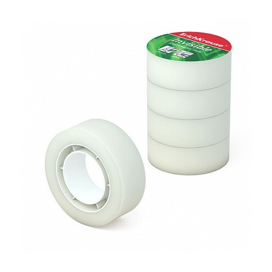 PACK 4 UNIDADES CINTA ADHESIVA INVISIBLE, 18MMX20M ERICH KRAUSE 40197
