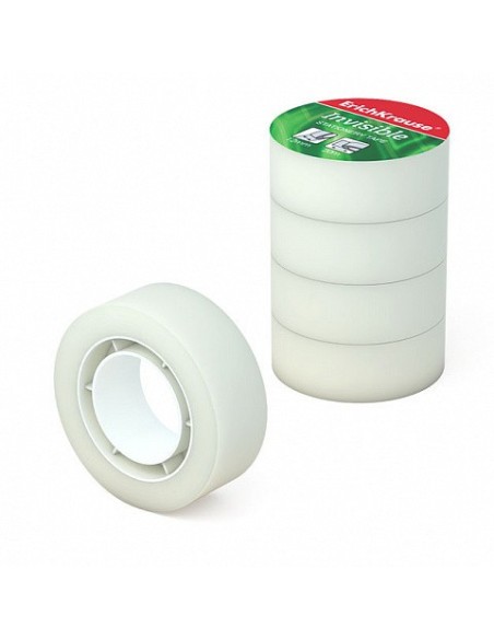 PACK 4 UNIDADES CINTA ADHESIVA INVISIBLE, 18MMX20M ERICH KRAUSE 40197