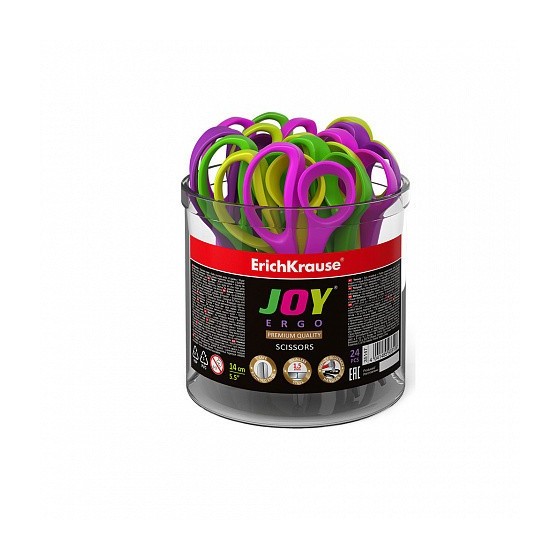 TIJERA JOY ERGO, 14 CM ERICH KRAUSE 35147 (x24 unidades)