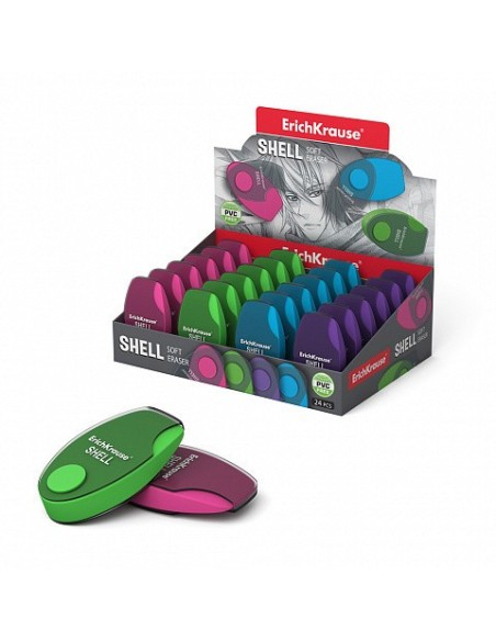 GOMA EN CAJA DE PLÁSTICO SHELL ERICH KRAUSE 35133 (x24 unidades)