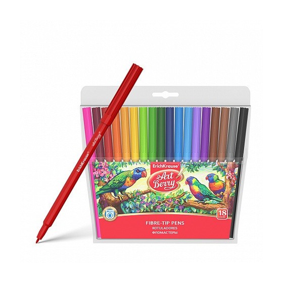 CAJA 18 ROTULADORES SUPER LAVABLES COLORES SURTIDOS ARTBERRY 33051