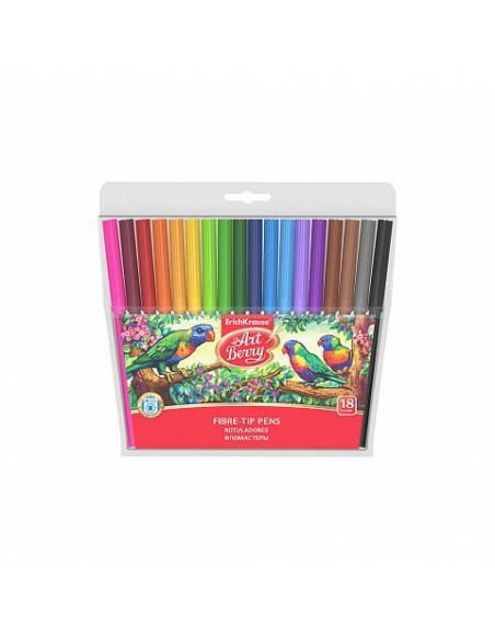 CAJA 18 ROTULADORES SUPER LAVABLES COLORES SURTIDOS ARTBERRY 33051