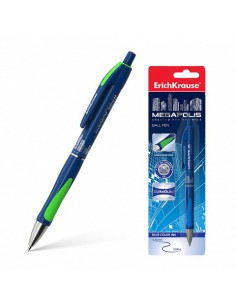 BOLÍGRAFO DE BOLA AUTOMÁTICO MEGAPOLIS CONCEPT, COLOR DE LA TINTA AZUL ERICH KRAUSE 31 (x12 unidades)