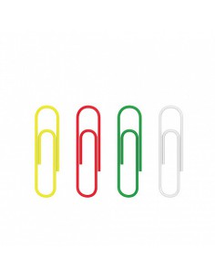 CAJA 100 CLIPS DE PAPEL RECUBIERTOS DE VINILO 33MM, COLOURED ERICH KRAUSE 24872 2