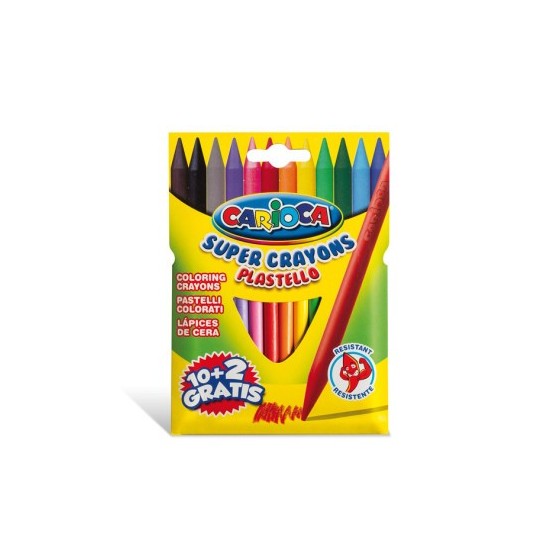 CAJA CARTON 12 PLASTICERAS COLORES SURTIDOS CARIOCA 42711