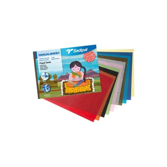 BLOC 10 HOJAS MANUALIDADES PAPEL SEDA FABRIANO S0400005
