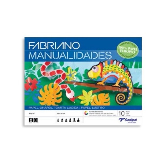 BLOC 10 HOJAS MANUALIDADES PAPEL CHAROL FABRIANO S0400007