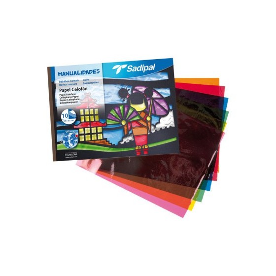 BLOC 10 HOJAS MANUALIDADES PAPEL TRANSPARENTE CELOFAN FABRIANO S0400006