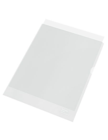 CAJA 100 DOSSIERES UÑEROS POLIPROPILENO TRANSPARENTE PIEL NARANJA A4 RECYCLE 100 MICRAS ESSELTE 627496